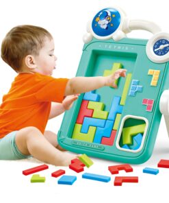 WOOPIE dvipusė piešimo lenta Tetris žaidimas 2in1 oranžinė