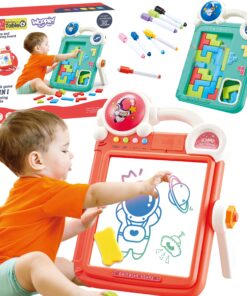 WOOPIE dvipusė piešimo lenta Tetris žaidimas 2in1 oranžinė