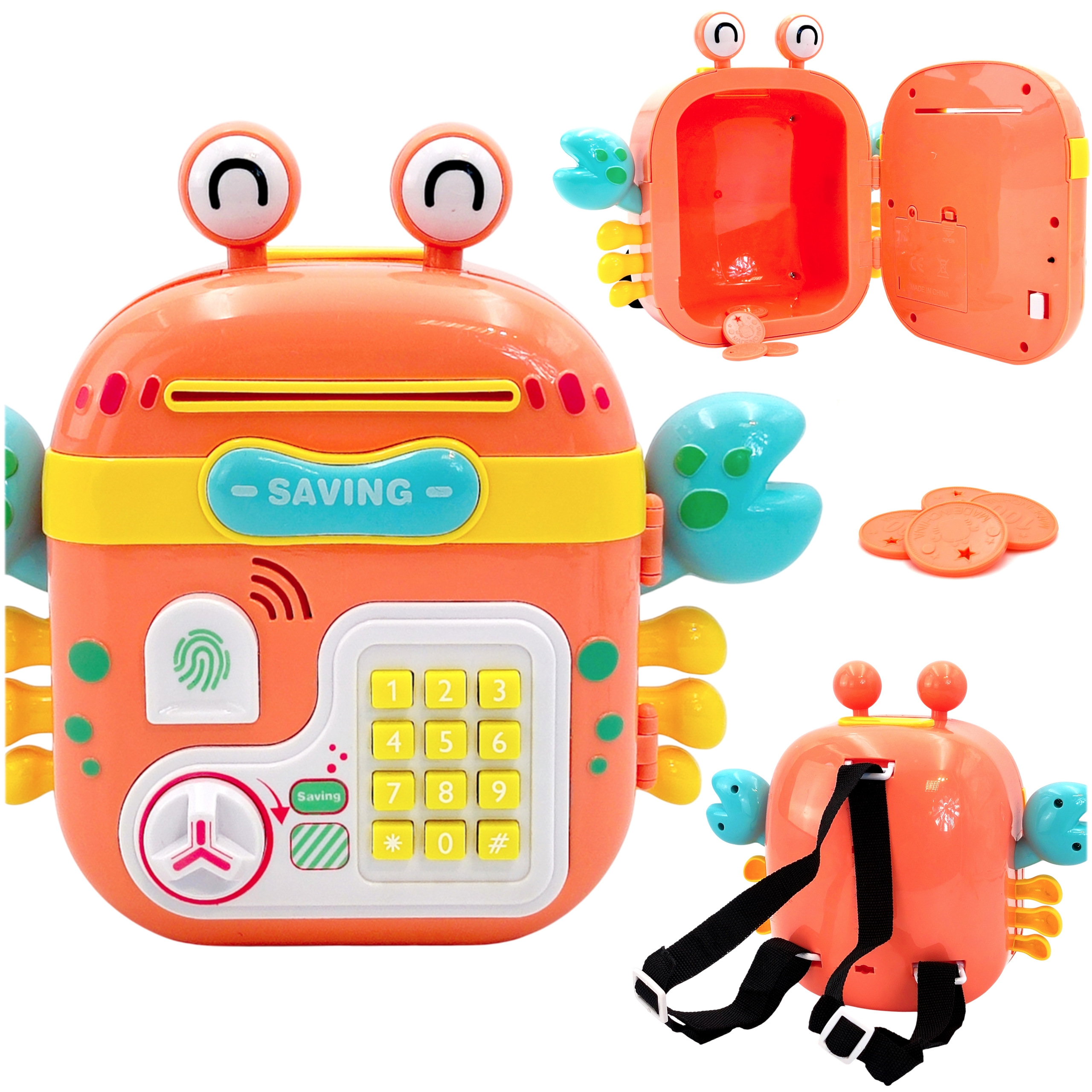 WOOPIE interaktyvi seifinė kasos aparato kuprinė su klaviatūra WOOPIE interaktyvi seifinė kasos aparato kuprinė su klaviatūra