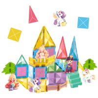 WOOPIE magnetiniai konstruktoriai 3D edukacinis rinkinys Pasakų pilis 55 vnt.