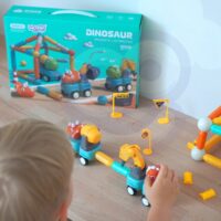 WOOPIE magnetiniai konstruktoriaus kaladėlės dinozaurai 84 vnt.