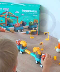 WOOPIE magnetiniai konstruktoriaus kaladėlės dinozaurai 84 vnt.