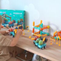 WOOPIE magnetiniai konstruktoriaus kaladėlės dinozaurai 84 vnt.