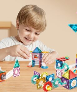 WOOPIE magnetiniai statybiniai blokai 3D mokomasis rinkinys Kulodrom rutulinis takelis 126el.el.