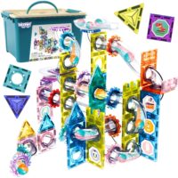 WOOPIE magnetiniai statybiniai blokai 3D mokomasis rinkinys Kulodrom rutulinis takelis 126el.el.
