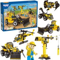WOOPIE statybiniai blokai stato statybines transporto priemones 8 STEAM modeliai