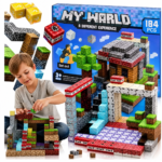 Magnetinės minecraft kaladėlės 184vnt