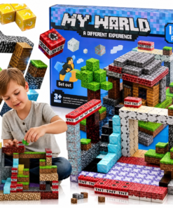 Magnetinės minecraft kaladėlės 184vnt