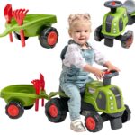 FALK Ride-on Claas 470 Arion Green su priekaba + smėlio rinkinys