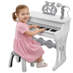 Klaviatūrinis vargonų pianinas vaikams, mikrofonas, 37 klavišai, MP3 įrašymas,