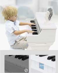 Klaviatūrinis vargonų pianinas vaikams, mikrofonas, 37 klavišai, MP3 įrašymas, - Image 2