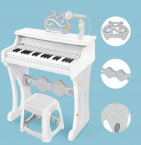 Klaviatūrinis vargonų pianinas vaikams, mikrofonas, 37 klavišai, MP3 įrašymas, - Image 4