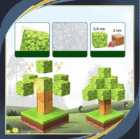 Magnetinės kaladėlės Minecraft 200vnt - Image 3
