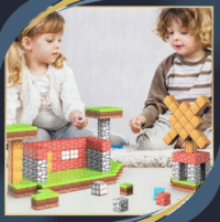Magnetinės kaladėlės Minecraft 200vnt - Image 5