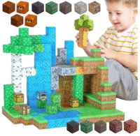 Minecraft magnetinės kaladėlės 200vnt