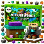 Minecraft magnetiniai konstruktoriai 300vnt