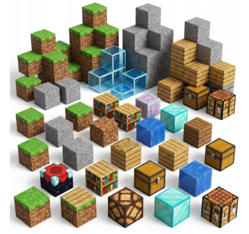 Magnetinės kaladėlės Minecraft 200vnt (Pažeista pakuotė) - Image 3