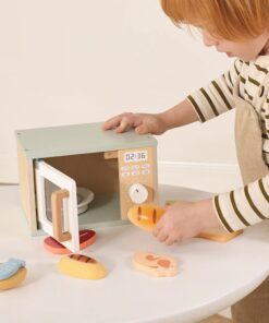 TOOKY TOY Medinis mikrobangų krosnelės maisto produktų rinkinys
