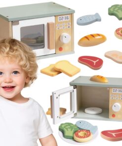 TOOKY TOY Medinis mikrobangų krosnelės maisto produktų rinkinys