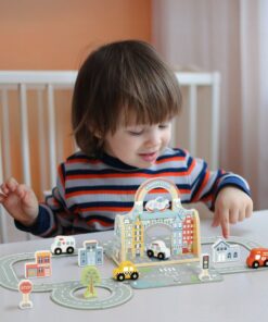 TOOKY TOY Mini City Set Nešiojamų krepšių rinkinys Automobiliai