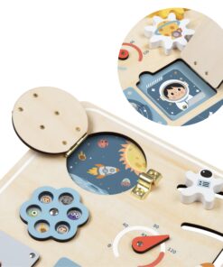 TOOKY ŽAISLAS Medinis Montessori Educational Board Astronaut Spaceship