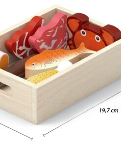 VIGA Medinis maisto produktų rinkinys dėžutėse Pusryčiai Žuvis Mėsa Pieninė