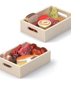 VIGA Medinis maisto produktų rinkinys dėžutėse Pusryčiai Žuvis Mėsa Pieninė
