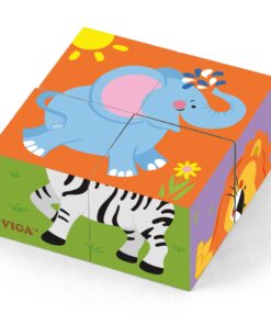 Viga medinė dėlionė zoologijos sodui