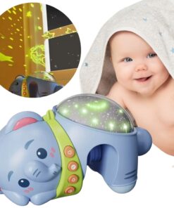 WOOPIE BABY Žvaigždžių projektoriaus projektoriaus naktinė lemputė vaikams Dramblys