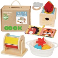 WOOPIE GREEN Box XXL – Montessori edukacinė 6-in-1 sensorinė dėžė