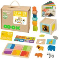 WOOPIE GREEN Box XXL – Montessori edukacinė 7-in-1 sensorinė dėžė