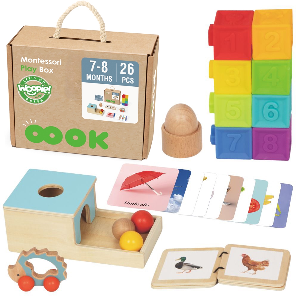 WOOPIE GREEN XXL Montessori Box Sensorinis ir edukacinis 6in1