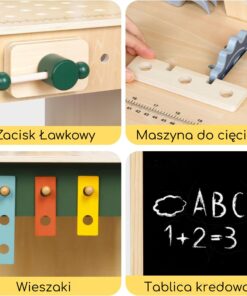 WOOPIE GREEN medinių STEM dirbtuvių įrankių rinkinys