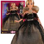 WOOPIE ROYAL Lėlė Lelija 30 cm Ilgas Blondinė Plaukai Juoda Ball Suknelė