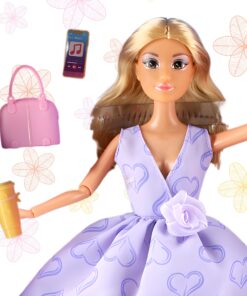 WOOPIE ROYAL Lėlė Lelija Ilgai Blondinė Plaukai 30 cm Levandų suknelė Priedai