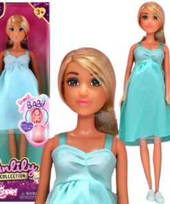 WOOPIE ROYAL Lily Lėlė su Pilvo Nėščia Kūdikių Mėlyna Suknelė