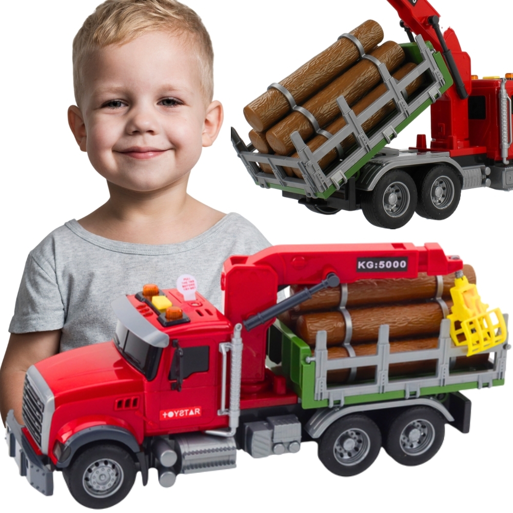 WOOPIE Sunkvežimis su judančiu kranu mediniam šviesos garsui 1:14 WOOPIE Sunkvežimis su judančiu kranu mediniam šviesos garsui 1:14