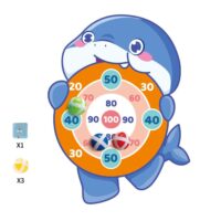 WOOPIE Velcro dartboard ryklių arkadinis žaidimas