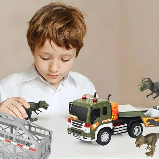 WOOPIE sunkvežimių dinozaurų transporteris Auto su garsu ir šviesa