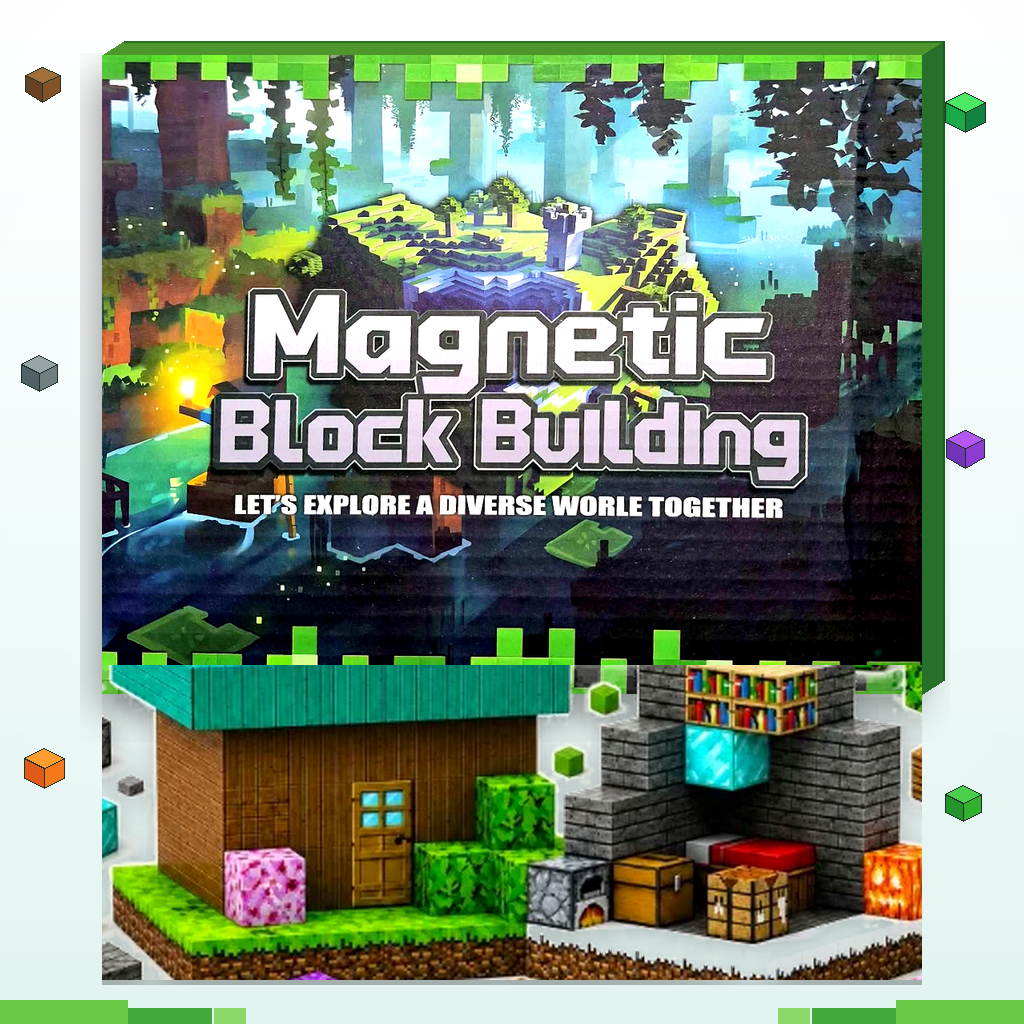Minecraft magnetiniai konstruktoriai 300vnt