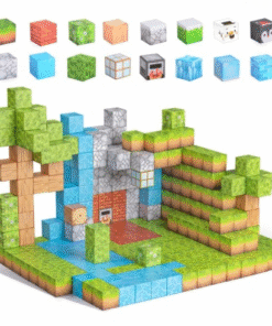 Didelis 3D magnetinių kaladėlių rinkinys „MineCraft“ 275 dalys