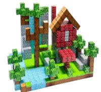 Magnetinės minecraft kaladėlės 501vnt.