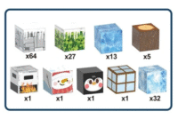 Minecraft žiemos magnetiniai konstruktoriai 145vnt - Image 3