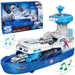 WOOPIE interaktyvus policijos patrulinis kateris – mastelis 1:16 + 3 automobiliai