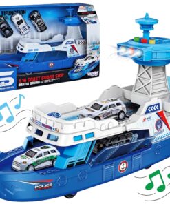 WOOPIE interaktyvus policijos patrulinis kateris – mastelis 1:16 + 3 automobiliai