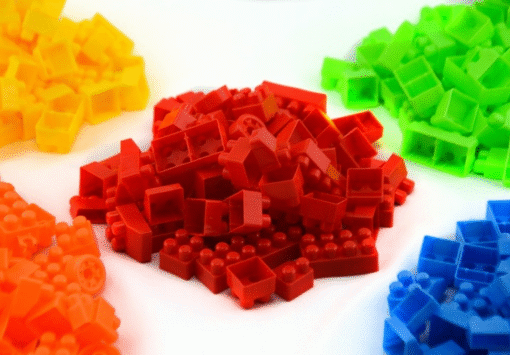 Plastikinių kaladėlių rinkinys, 500vnt - Image 2