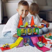 3D magnetiniai konstruktoriai, automobilių čiuožykla - Image 3