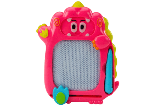 2in1 kišeninė piešimo ir žaidimų lenta Pink Dinosaur