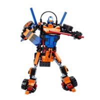 2in1 oranžinis lenktyninio roboto konstruktorius 322vnt