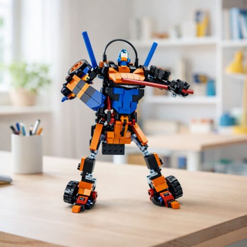 2in1 oranžinis lenktyninio roboto konstruktorius 322vnt